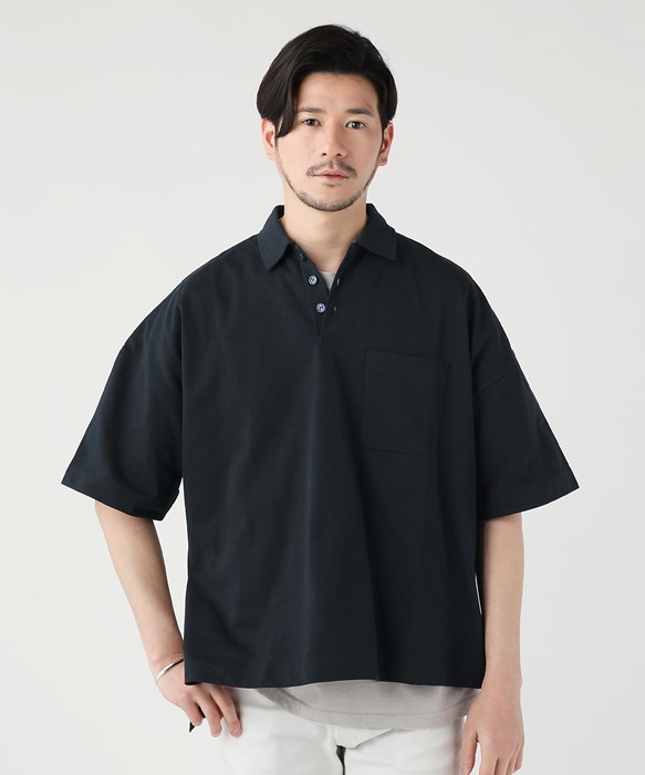 ポロシャツ メンズ 日本製 国産 VORTEX 8オンス MVS 天竺 サイド