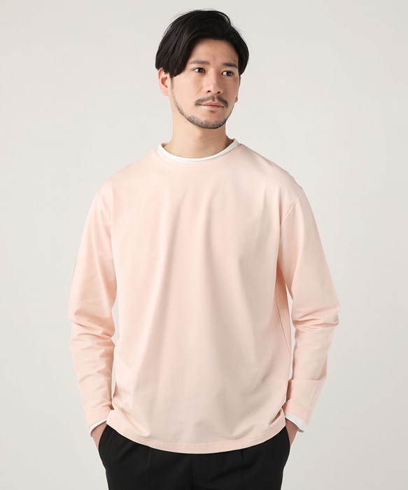 カットソー Tシャツ メンズ 春 秋 春物 秋物 ストレッチ 伸縮性 長袖 クルーネック ロール レイヤード ALLOWED TO UNFOLD  :buy220014:SPUTNICKS スプートニクス - 通販 - Yahoo!ショッピング