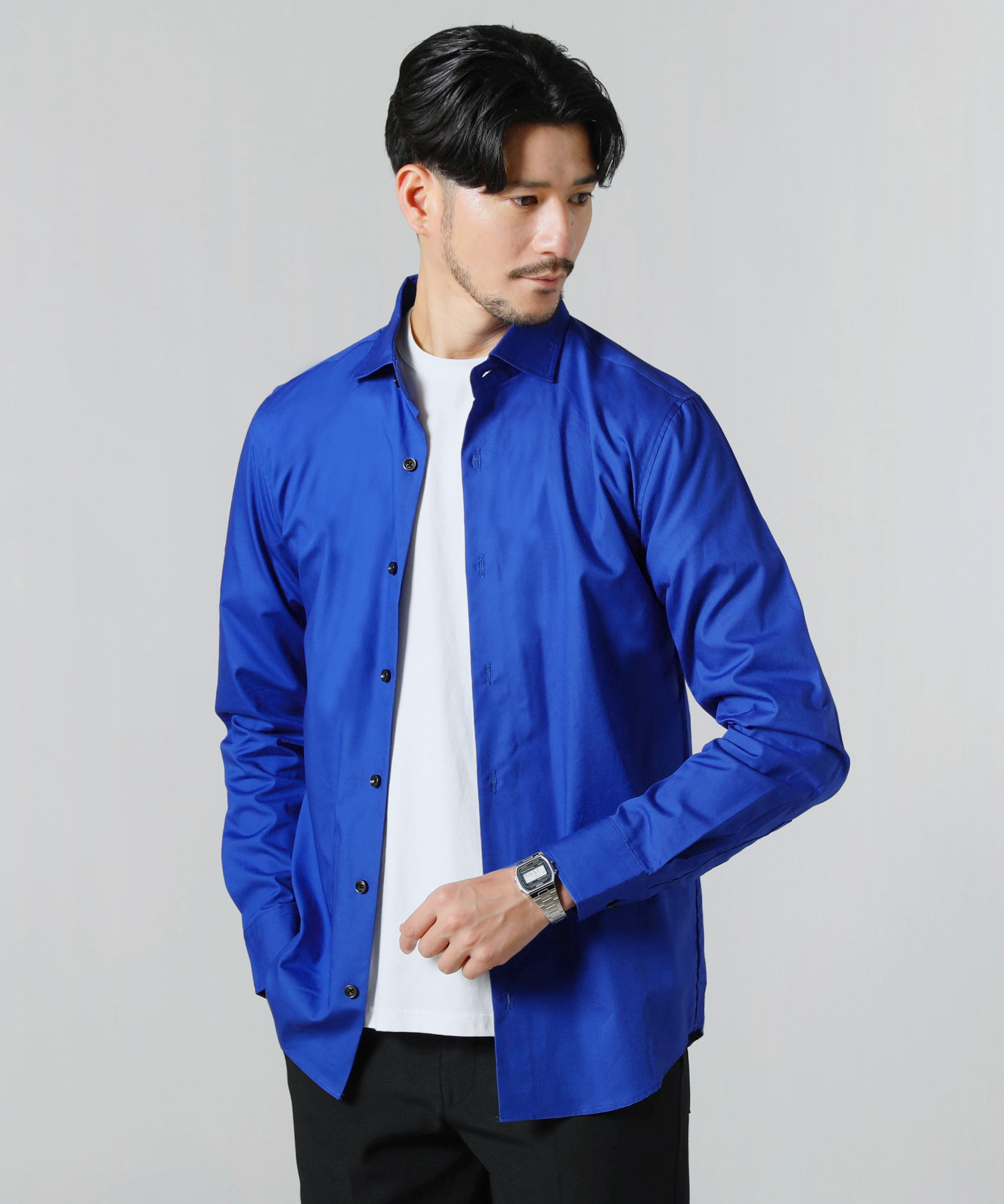 シャツ メンズ 春 春服 秋 秋服 長袖 日本製 国産 綿100