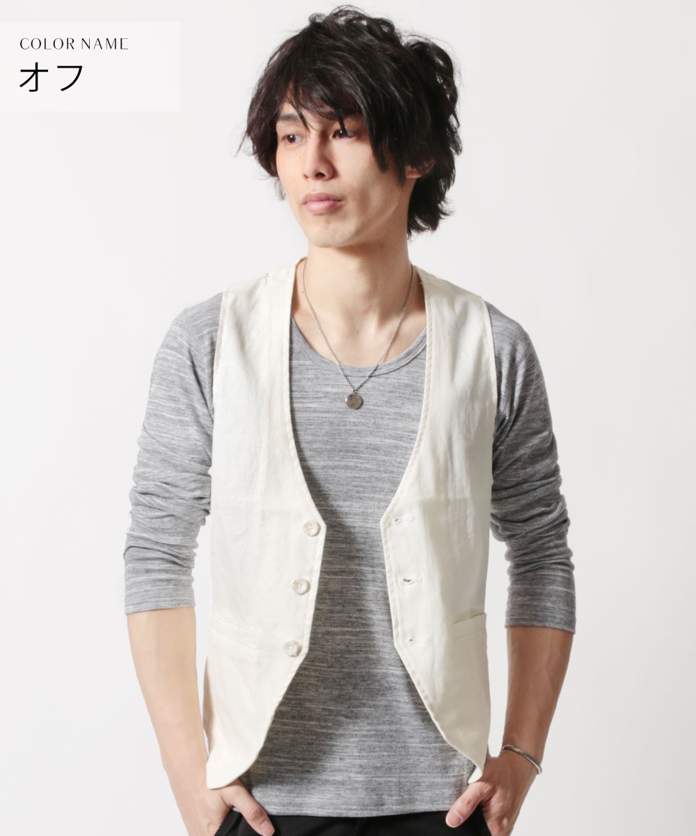 メンズ 春 夏 秋 ベスト メンズファッション 綿 麻 ストレッチ ジレ ベスト 重ね着 レイヤード Spu スプ Spu Sputnicks スプートニクス 通販 Yahoo ショッピング