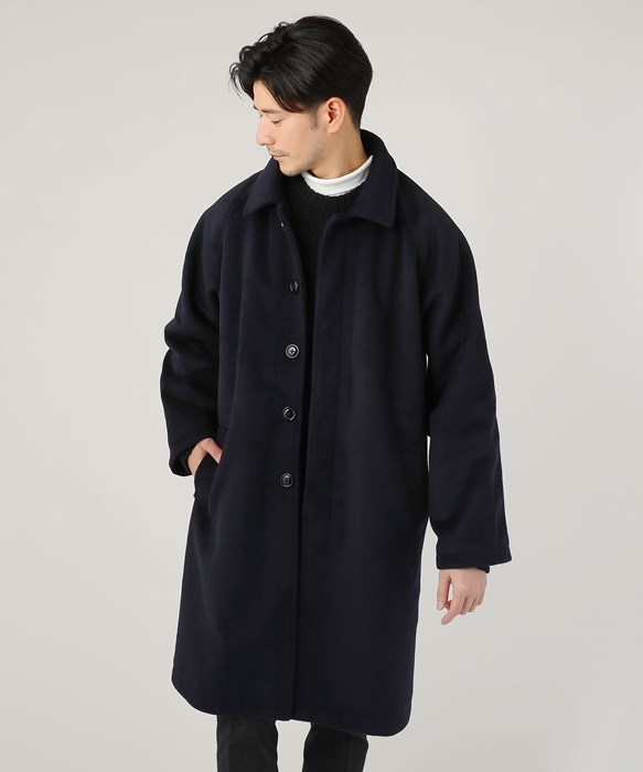 バルマカーンコート ステンカラーコート コート メンズ 冬 メルトン ステンカラー コート ロングコート