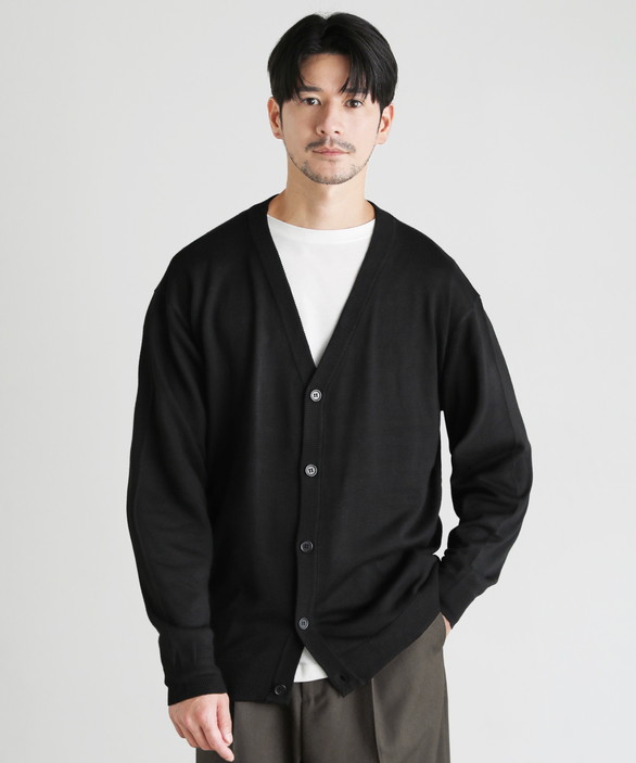 SPU セミルーズ シルエット ベーシック カーディガン メンズ 春