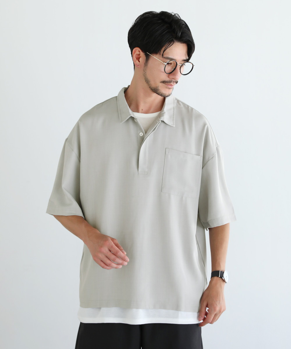 半袖Tシャツ メンズ 肩パッド 分解スプライシングボタン 2色 SPU 【2枚1組】 ポロシャツ タンクトップ メンズ 半袖 セット