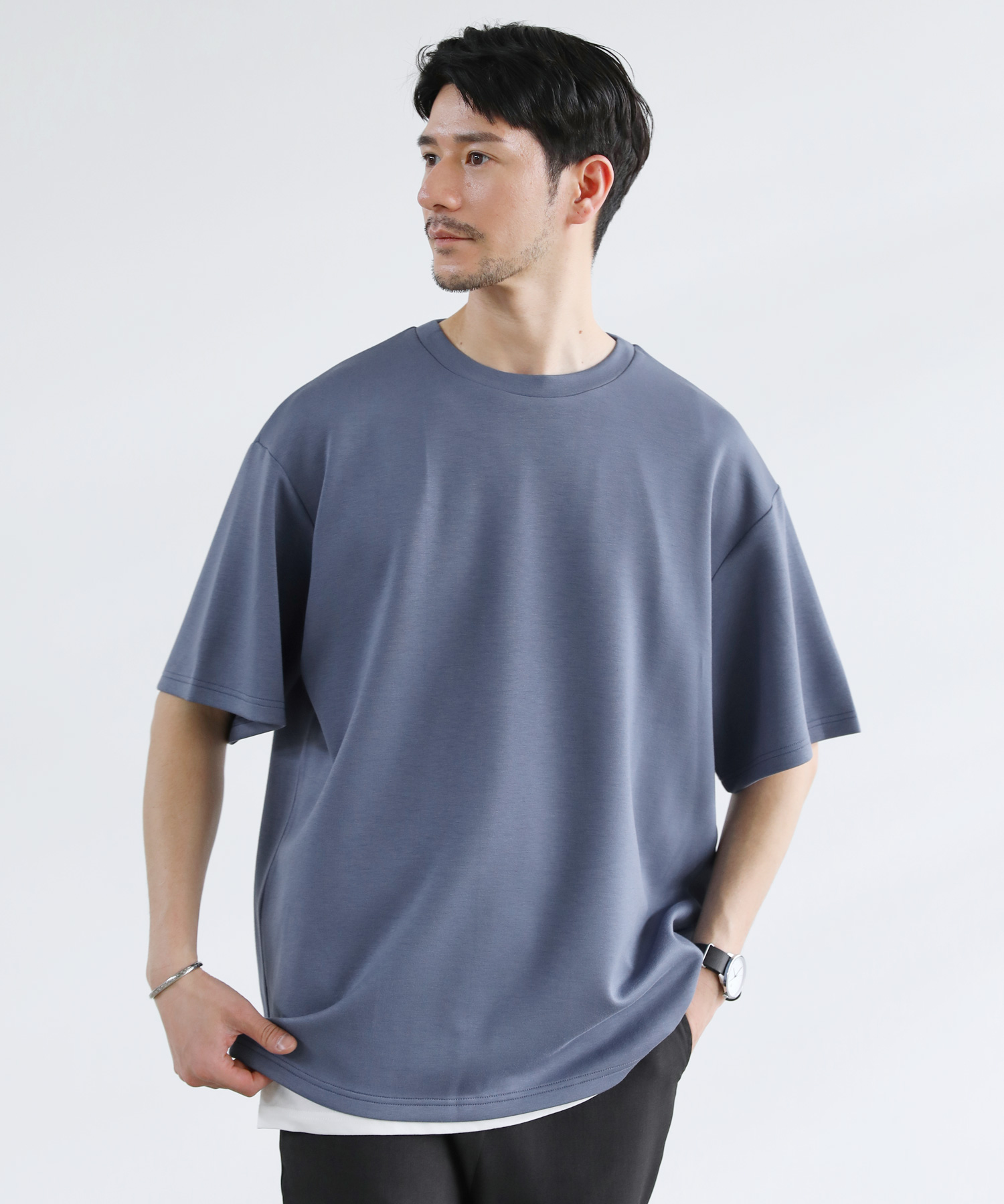 SPU（スプ） Tシャツ カットソー メンズ 春 夏 接触冷感 ハイポンチ
