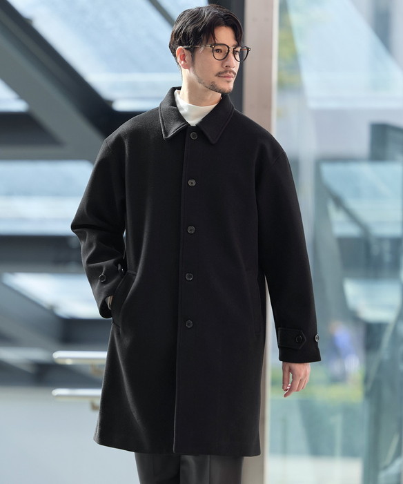 SPU（スプ） メルトン コート ステンカラーコート アウター メンズ 冬