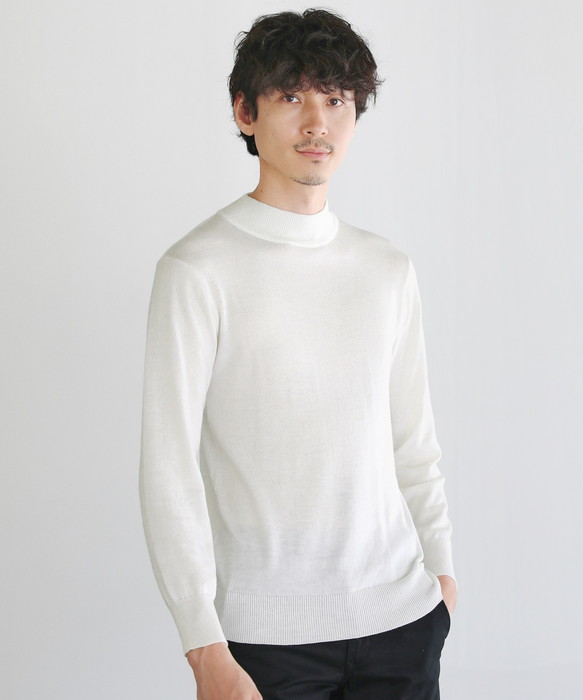 SPU（スプ） ニット モックネックニット ウール メンズ 秋 冬 長袖