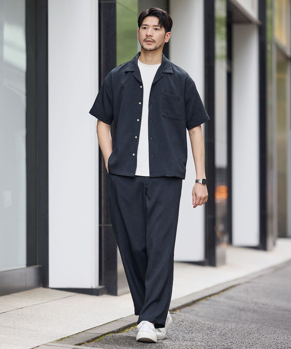 お洒落 総柄 デニム セットアップ シャツ×ワイドパンツ メンズ 楽天市場】メンズ セットアップ ワイドデニムジャケット