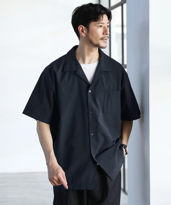 SPU 【セットアップ対応】 シャツ オープンカラーシャツ メンズ