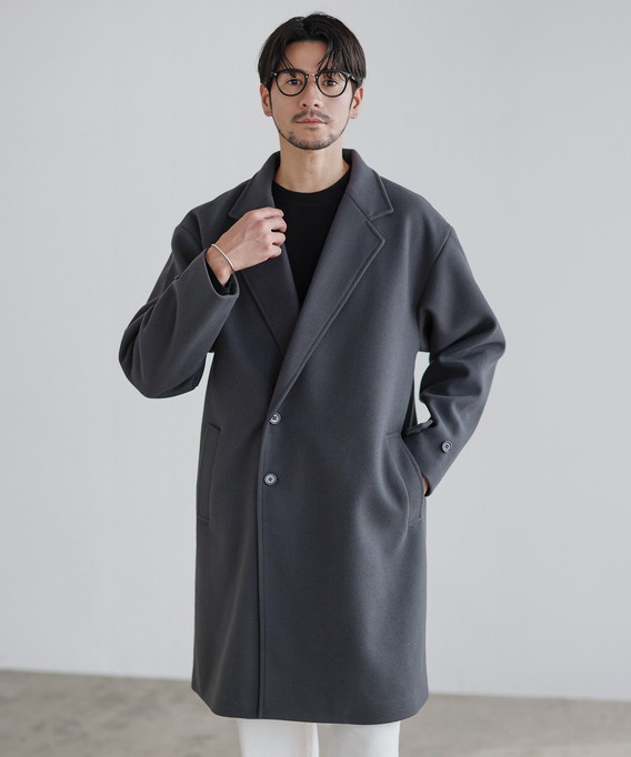 ポプティックのチェスターコート SPU（スプ） チェスターコート メルトンコート ロングコート メンズ