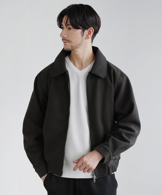 美品✨SOPHNET. ウール ショート ブルゾン ジャケット メルトン 黒 Ｍ セール】WOOL MOSSER SHORT JACKET（ブルゾン）｜SOPHNET.（ソフネット