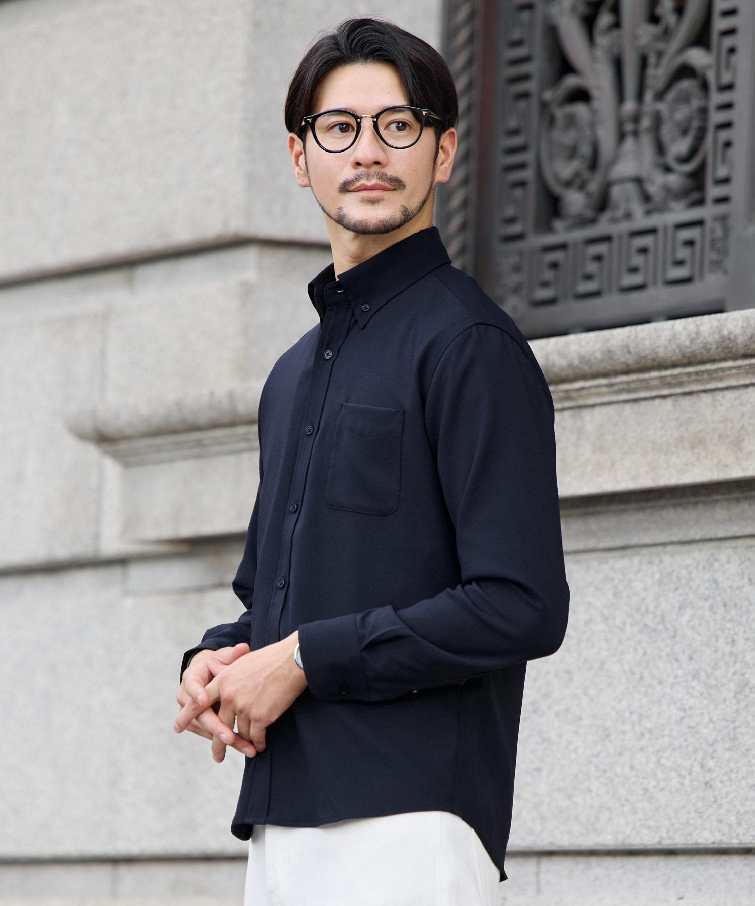 ボタンダウンシャツ ネイビー XL Yankees ボタンアップシャツ XL