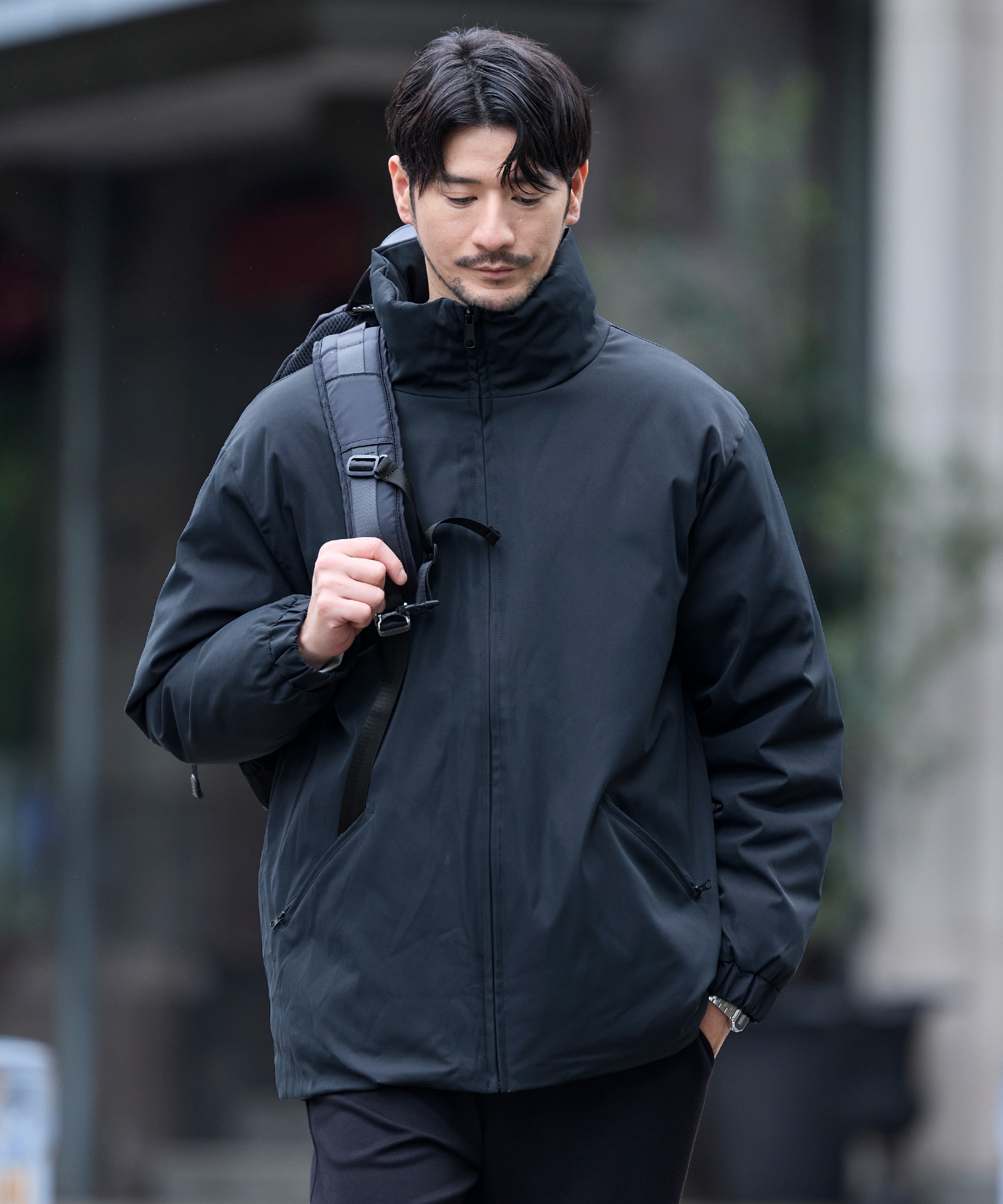 SPU（スプ） 中綿ジャケット アウター ブルゾン メンズ 冬 冬服 洗える