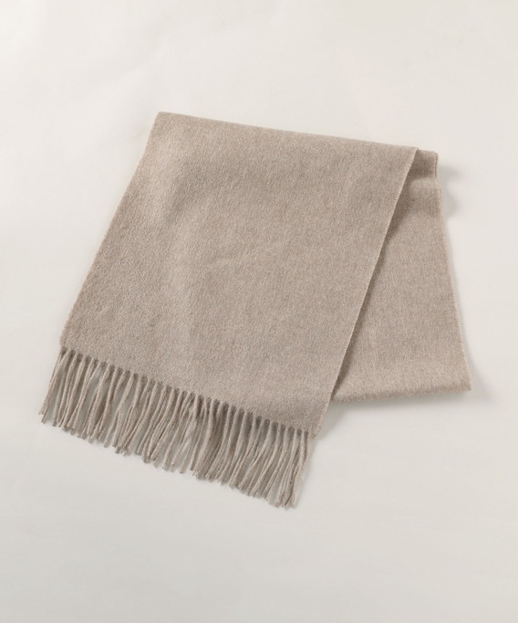 VICUNA BLEND カシミヤ　マフラー 新品】VICUNA BLEND マフラー 毛100% ブラウンxグレー
