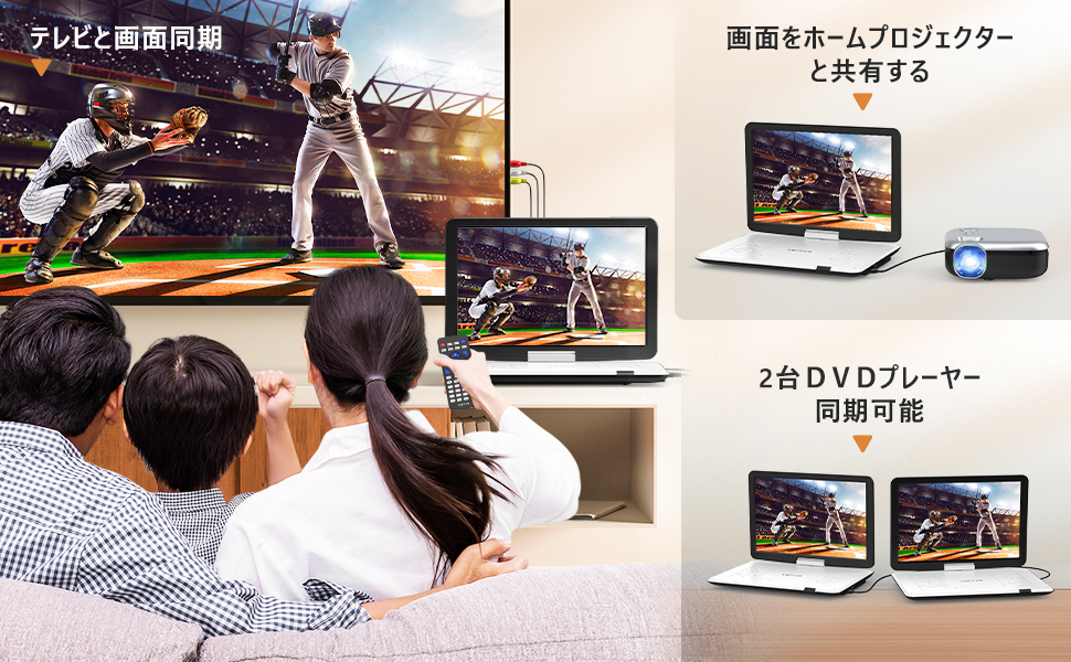 新機種】 ASUTAS 17.9型 ポータブルDVDプレーヤー 15.6インチ 高音質