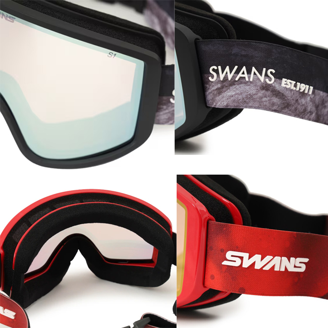SWANS（スワンズ） スノーゴーグル ダブルレンズ ゴーグル ヘルメット