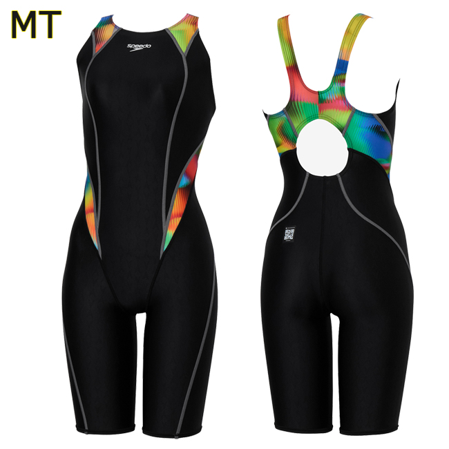 競泳水着 スピード レディース SPEEDO オールインワン水着 ニースキン FINA承認 WORLDAQUATICS 4分丈 ストレッチ FLEX Σ エコ素材 小さな背穴 【SCW12552F】 |  | 01