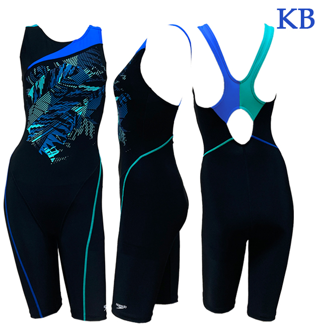 フィットネス水着 ニースキン スピード 縫い込みカップ SPEEDO 初心者 体系カバー オールインワン水着 SFW12596Z 関連画像1