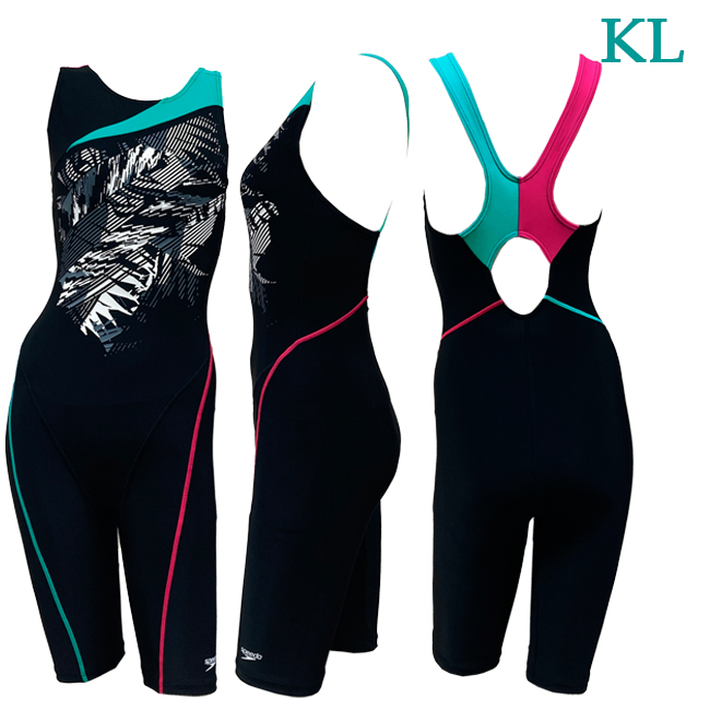 フィットネス水着 ニースキン スピード 縫い込みカップ SPEEDO 初心者 体系カバー オールインワン水着 SFW12596Z 関連画像2