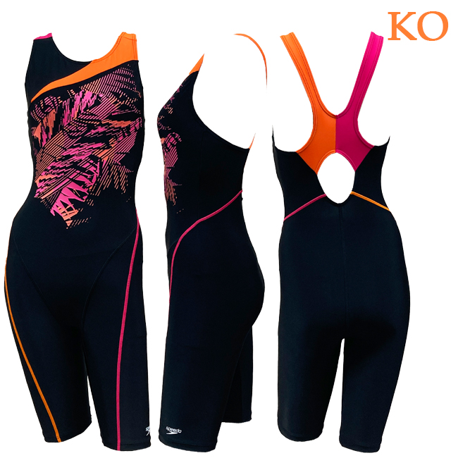 フィットネス水着 ニースキン スピード 縫い込みカップ SPEEDO 初心者 体系カバー オールインワン水着 SFW12596Z 関連画像3
