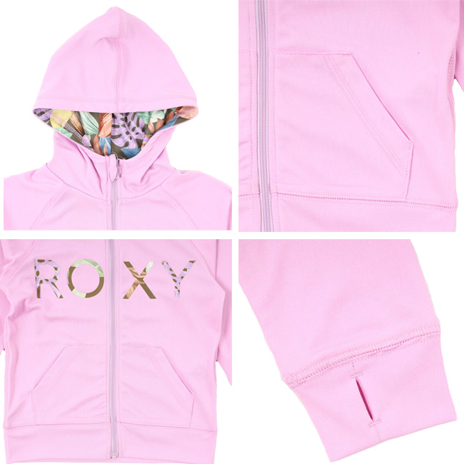 ラッシュガード 長袖 ROXY ロキシー MINI MERMAID LOGO PARKA ミニマーメイドロゴパーカー フード付き キッズ ユース ガールズ UVカット 速乾【TLY231106】 | ROXY | 02
