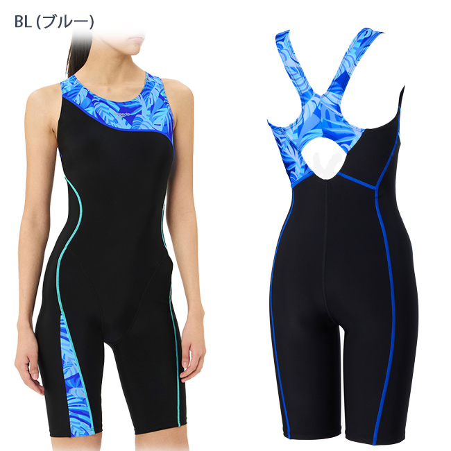 ニースキン　オールインワン水着　水着　レディース　オールインワン　フィットネス　SPEEDO　スピード　トレーニング　ニースキン水着【SFW12565】 | speedo | 01
