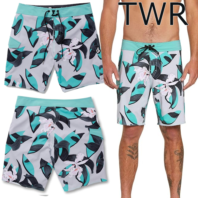 VOLCOM ボルコム ボードショーツ メンズ サーフパンツ 海パン 水着 トランクス 4WAYストレッチ 花柄 サーフィン 海水浴 プール 【A0822010】 関連画像2