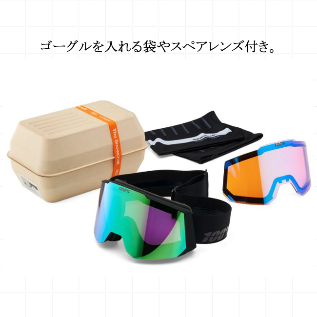 100% スノーゴーグル ワンハンドレッド SNOWCRAFT HiPERレンズ UltraHD