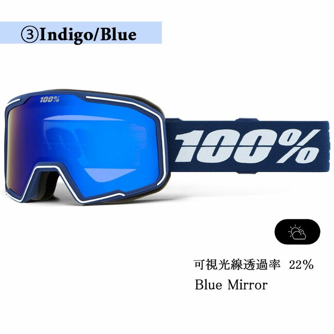 スノーゴーグル　100% ワンハンドレッド　VALNOR　 スノー　スキー　ウィンタースポーツ【51012】 |  | 03