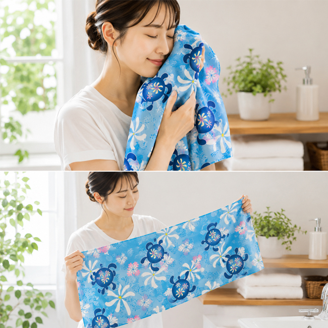 アスカタオル フェイスタオル サラッとドライ 40cm×90cm 吸水速乾 耐久
