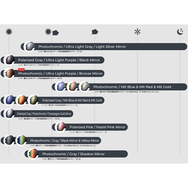 BANK スノーゴーグル バンク DICE ダイス 偏光調光ミラー 高級モデル