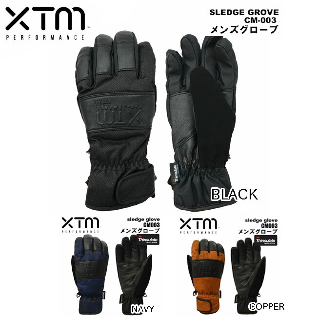 XTM グローブ メンズ スノーグローブ スノーボード スキー グローブ シンサレート Thinsulate スキー ウィンタースポーツ アクセサリー アウトドア【CM003】 | 