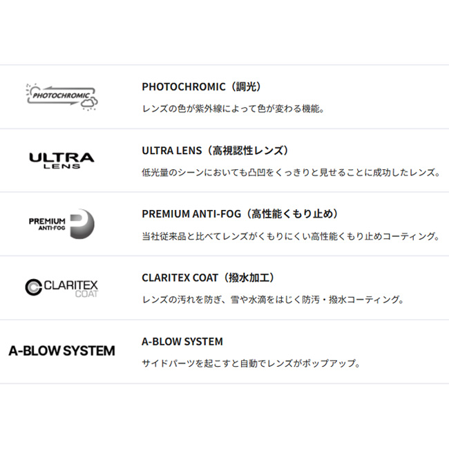 スノーゴーグル　DICE　ダイス　GOODMAN　グッドマン　ゴーグル　フォトクロミック　ULTRA調光ミラー　調光ミラーレンズ　A-BLOW SYSTEM【GM54276】 |  | 13
