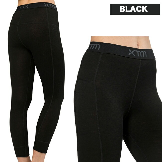 メリノウール XTM レディース ロングインナーパンツ メリノウール（230g/m2)　AUSTRALIAN MERINO　スキー　スノーボード　【ML002-K】　 |  | 01