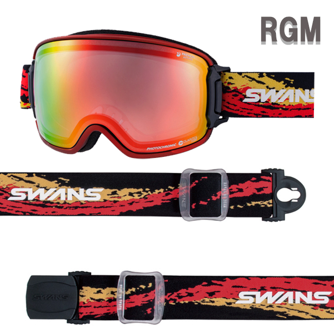 スノーゴーグル スワンズ SWANS　RIDGELINE　調光レンズ　MITミラー　フォトクロミック　PHOTOCHROMIC　スノーボード 眼鏡対応  【RL-MDH-CMIT-RD】 |  | 01