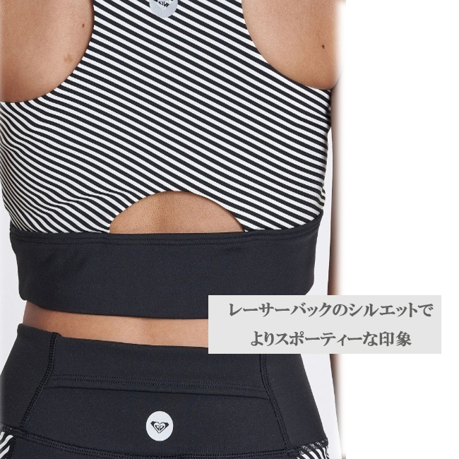 スポーツブラ　ブラトップ　レディース　女性用　ダンス　　フィットネス　ウェア　水着　速乾　UVカット　水陸両用　ROXY　ロキシー【RBR232522】 |  | 04