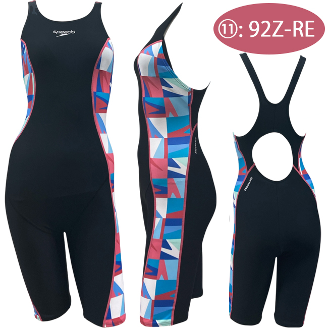 speedo（スピード） 競泳水着 レディース 練習用 4分丈 縫い込みカップ