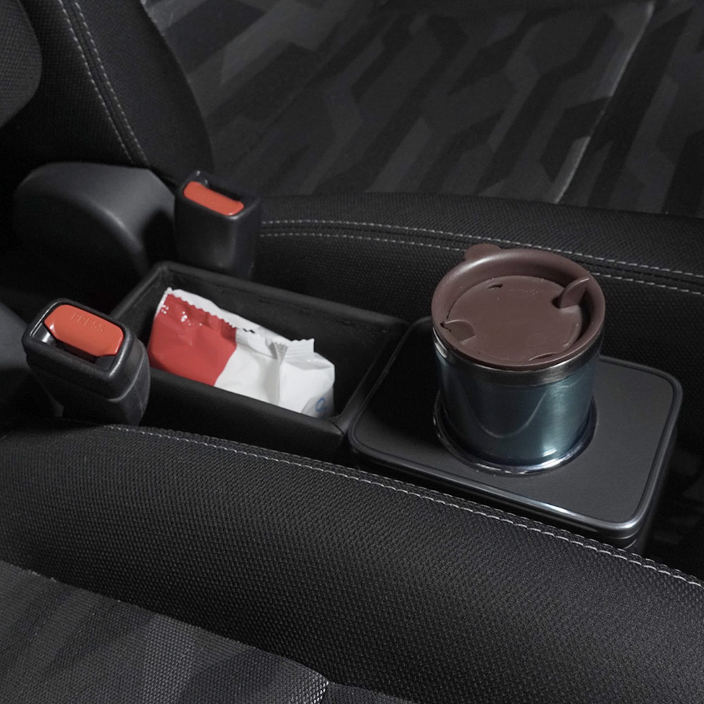 木製センターコンソールテーブル 4カップホルダー付き シェアスタイル センターコンソールボックス タフト ドリンク カップ