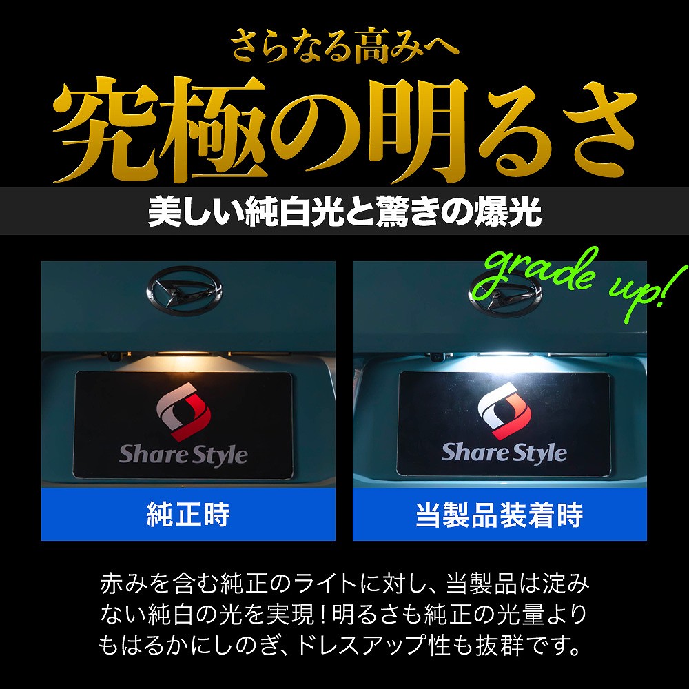 シェアスタイル タフト 専用 ライセンスランプ 1P LED ライセンス