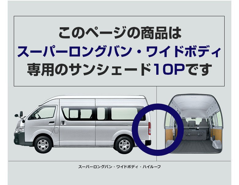 ハイエースワイド ハイエースワイドスーパーロング 5ドア車専用 遮光