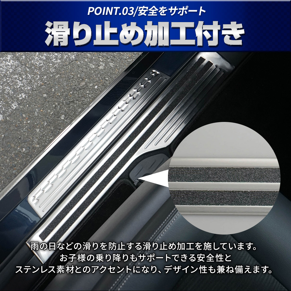 ⭐️6枚セット ！ステップワゴンRP系専用 スカッフプレート ブラック ⭐605 新型ステップワゴン エアー スパーダ RP6 RP7 RP8 パーツ