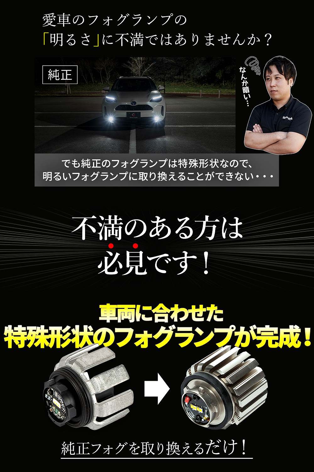 シェアスタイル ランドクルーザー 300 2色切替 L1B 形状 フォグ バイ