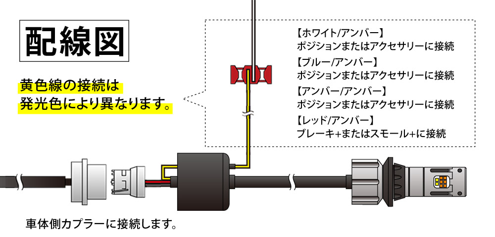 2色切替 ハイフラ抵抗内蔵 デイライト機能付き ウインカーランプ ツインステルスX 2p Dタイプ T20 S25 カスタム パーツ シェアスタイル｜ss-style8｜09