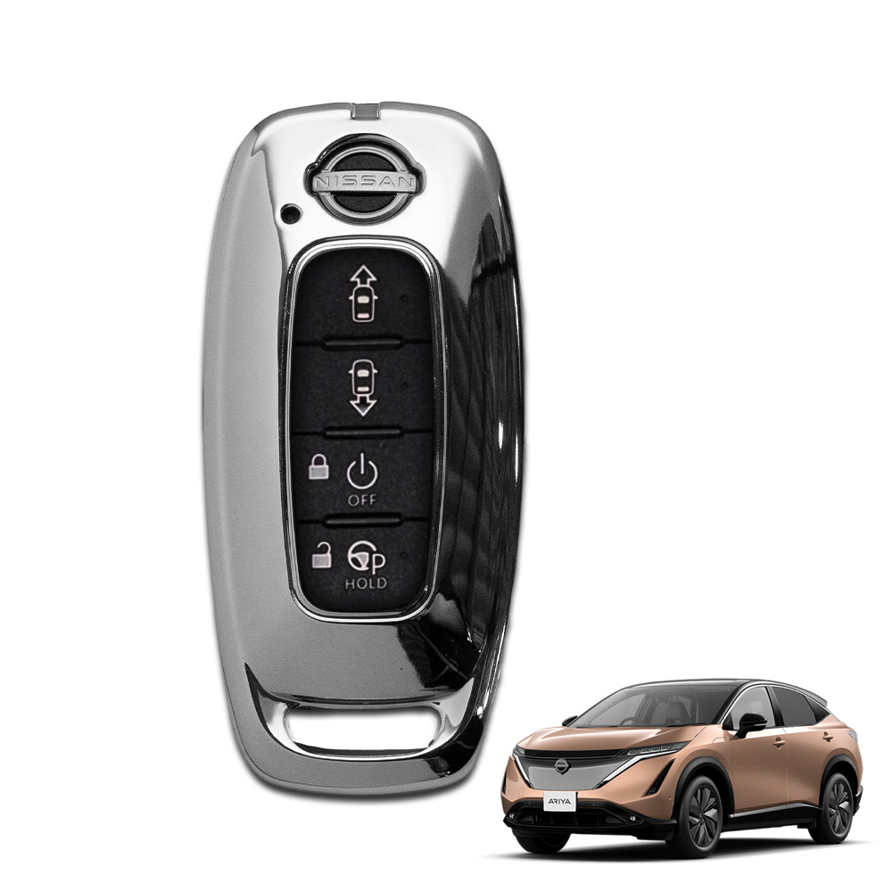 シェアスタイル 日産 アリア メッキ風 TPU スマートキーカバー