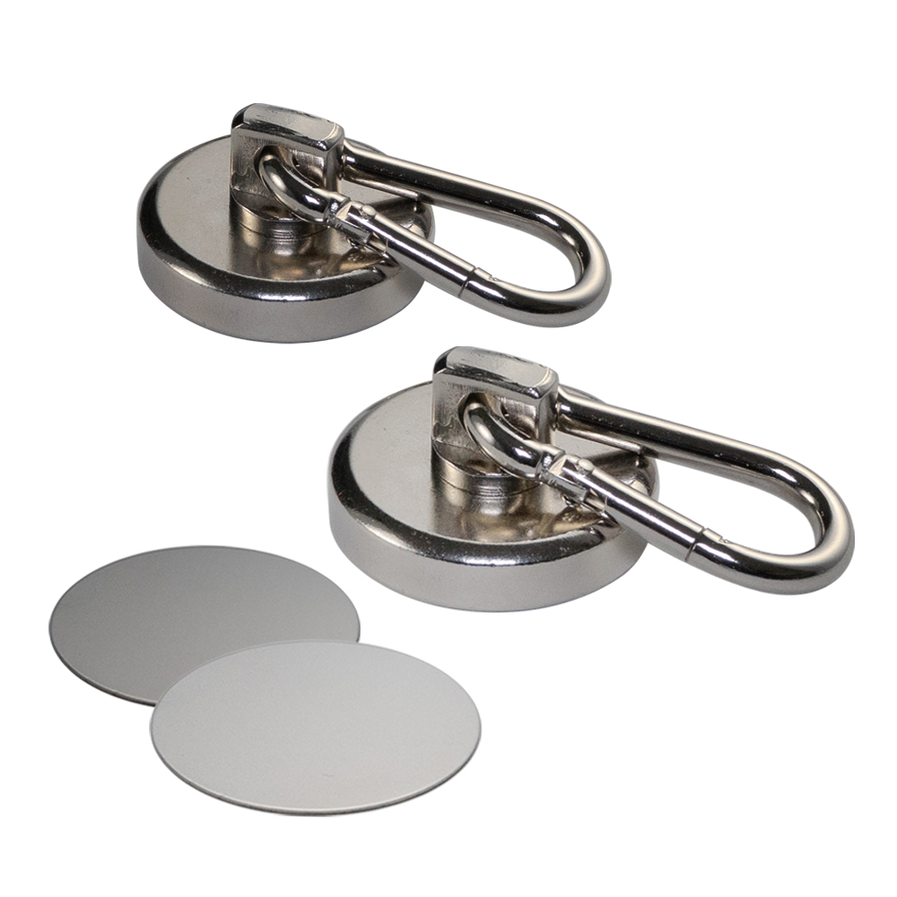 シェアスタイル カラビナ付き強力マグネットフック 貼り付け土台用金属