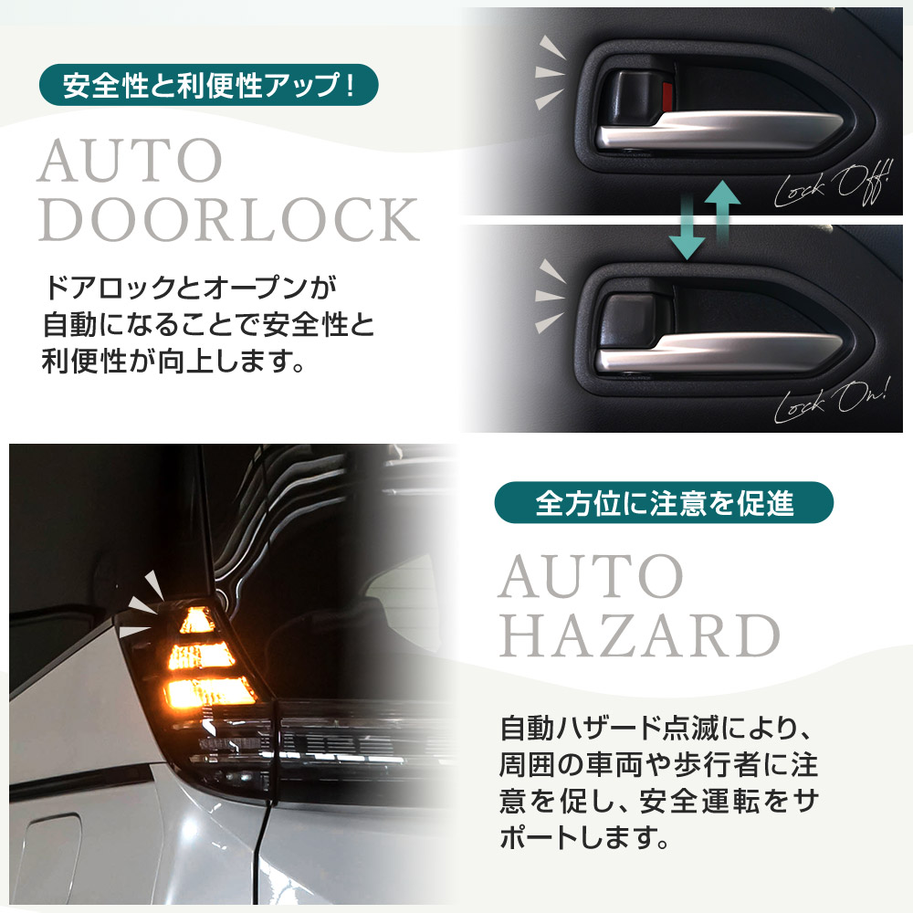 トヨタ 汎用 車速ドアロックキット ノア ヴォクシー 90系 プリウス 60系 ヤリス ヤリスクロス OBD ドアロック シェアスタイル カスタム 爆買 関連画像2