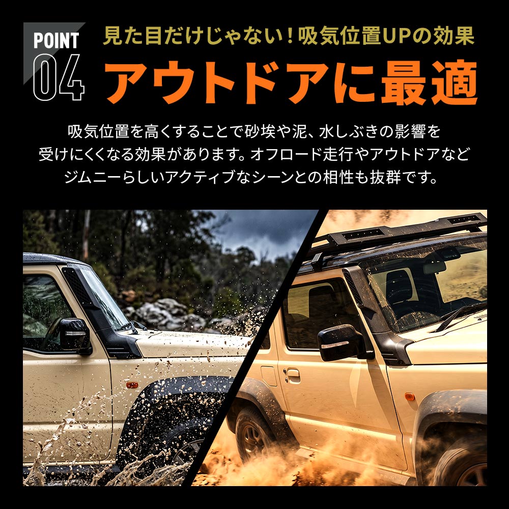 シェアスタイル ジムニー シエラ ノマド シュノーケル ボルトオン