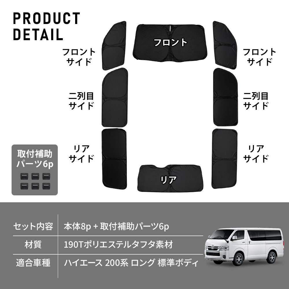 シェアスタイル 【1000円OFFクーポン】 ハイエース 200系 ロングバン