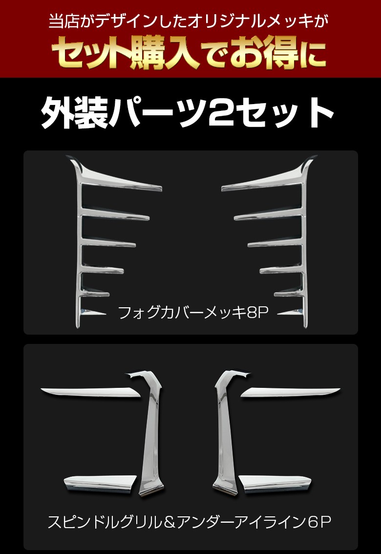 シェアスタイル (セット商品) フォグカバーメッキとスピンドル