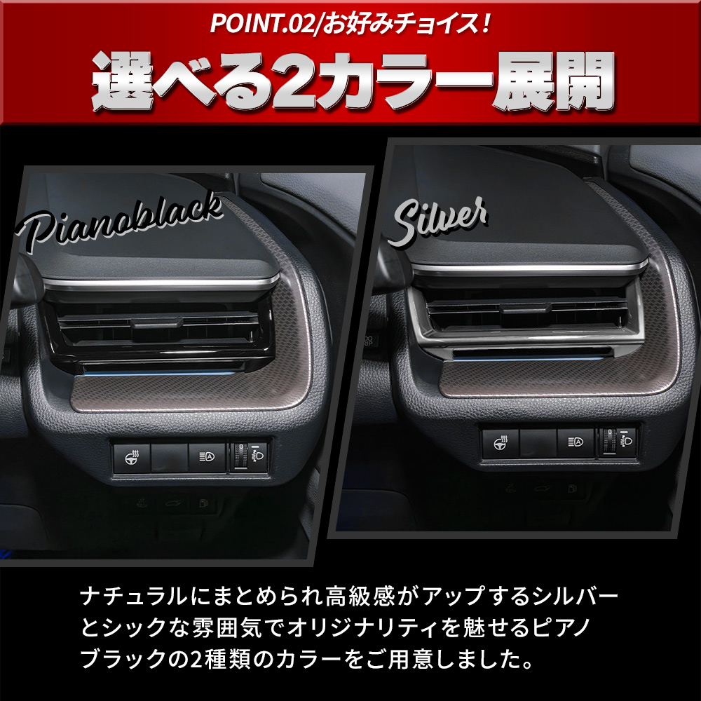 シェアスタイル プリウス 60系 サイドエアコンパネル 2p シルバー