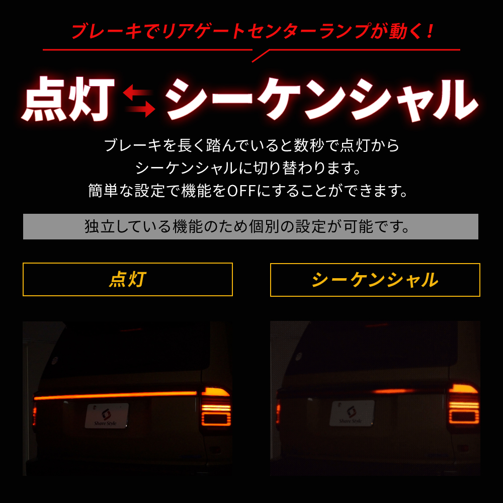 シェアスタイル ランクル 250 テールランプ リアゲートセンターランプ
